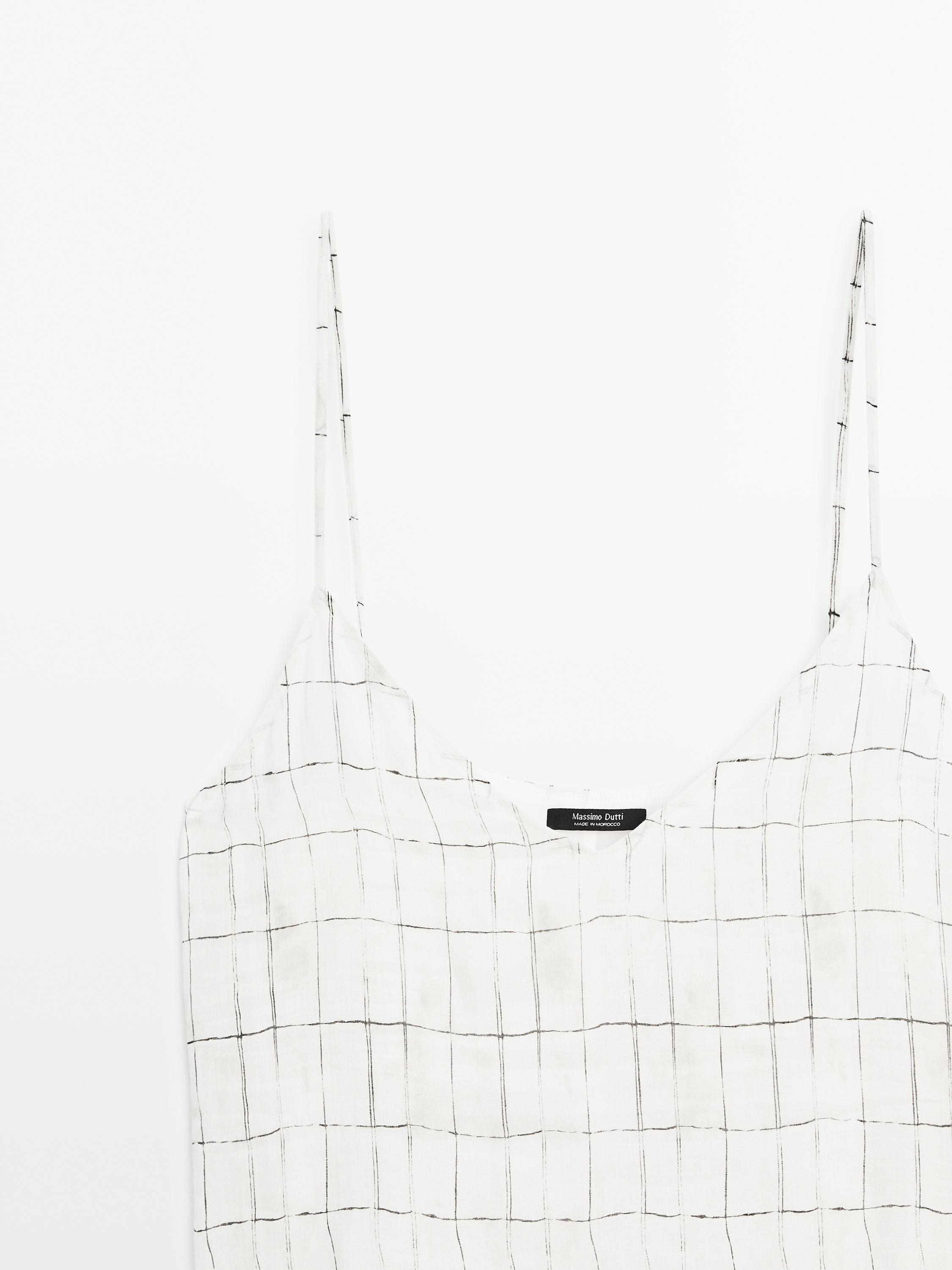 Robe midi ample à carreaux